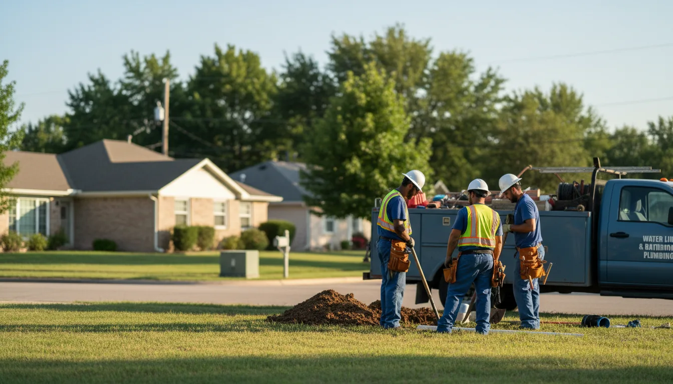 Residential water line and bathroom plumbing service in Eustace, TX
